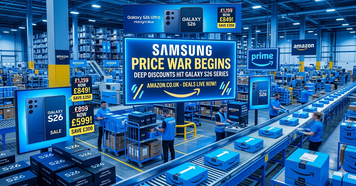 Samsung’s Price War Begins: Deep Discounts Hit Galaxy S26 Series as Amazon UK Slashes Prices